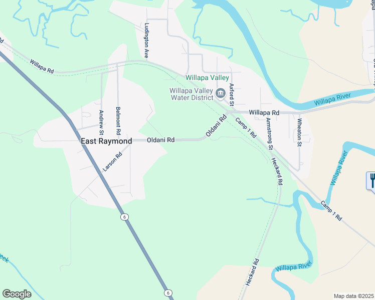 map of restaurants, bars, coffee shops, grocery stores, and more near 4000 Oldani Road in Raymond