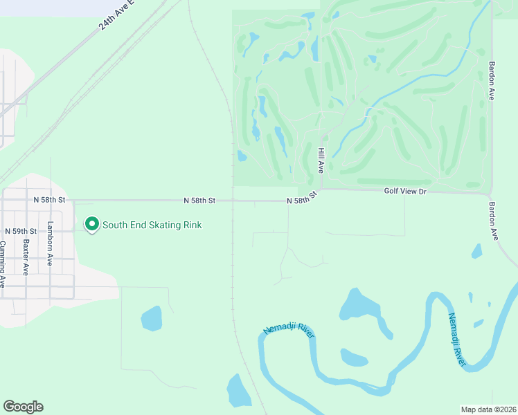 map of restaurants, bars, coffee shops, grocery stores, and more near 115 North 58th Street in Superior