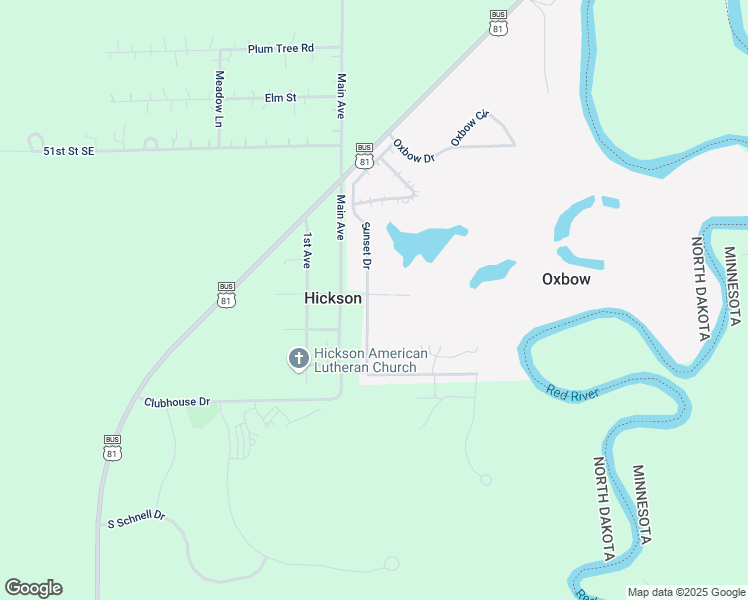 map of restaurants, bars, coffee shops, grocery stores, and more near 542 Sunset Drive in Oxbow