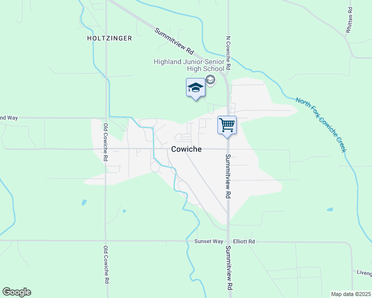 map of restaurants, bars, coffee shops, grocery stores, and more near in Cowiche