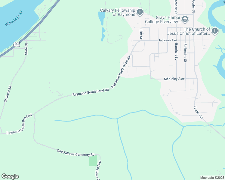 map of restaurants, bars, coffee shops, grocery stores, and more near 1425 Raymond South Bend Road in Raymond