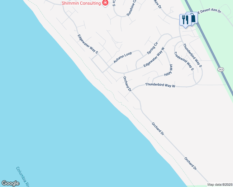 map of restaurants, bars, coffee shops, grocery stores, and more near 702 Washington Place in Mattawa