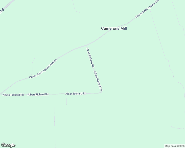 map of restaurants, bars, coffee shops, grocery stores, and more near 76 Alban Richard Road in Saint-Ignace