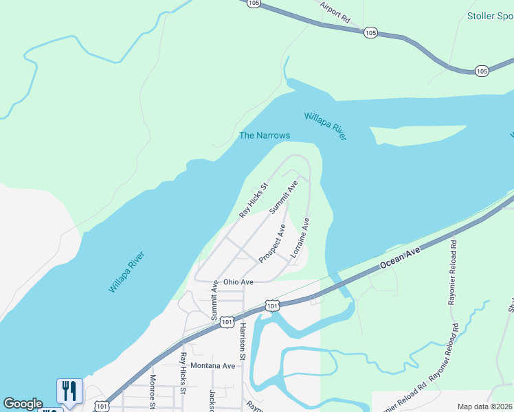 map of restaurants, bars, coffee shops, grocery stores, and more near 1143 Quincy Street in Raymond