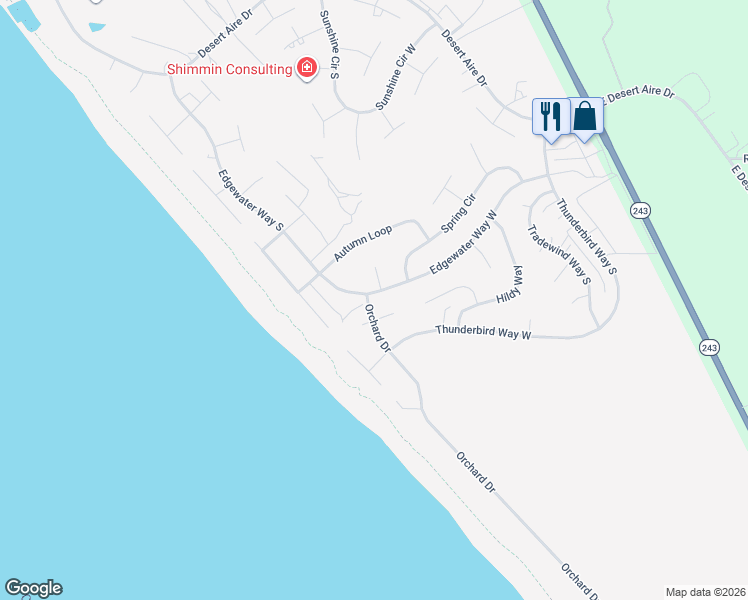 map of restaurants, bars, coffee shops, grocery stores, and more near 509 Peterson Place in Mattawa