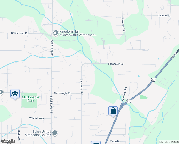 map of restaurants, bars, coffee shops, grocery stores, and more near 691 Lancaster Rd in Selah