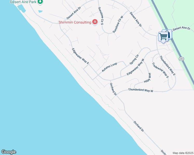 map of restaurants, bars, coffee shops, grocery stores, and more near 502 Edgewater Way South in Mattawa