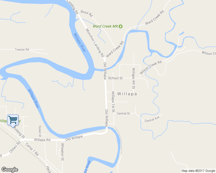 map of restaurants, bars, coffee shops, grocery stores, and more near 869 Willapa Road in Raymond