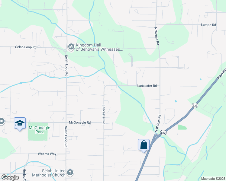 map of restaurants, bars, coffee shops, grocery stores, and more near 691 Lancaster Rd in Selah