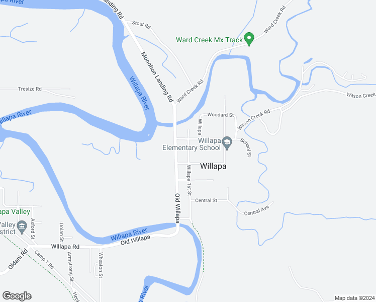 map of restaurants, bars, coffee shops, grocery stores, and more near 869 Willapa Road in Raymond