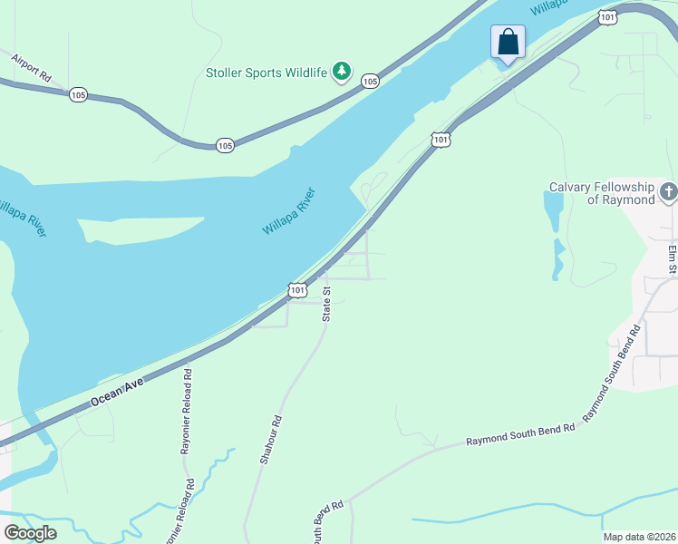 map of restaurants, bars, coffee shops, grocery stores, and more near in Raymond