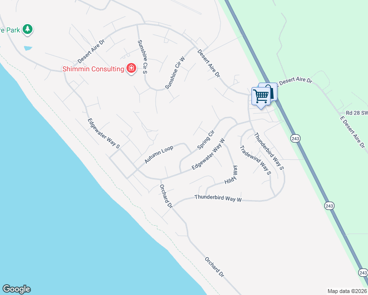 map of restaurants, bars, coffee shops, grocery stores, and more near 421 Autumn Loop in Desert Aire