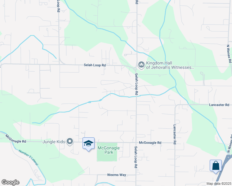 map of restaurants, bars, coffee shops, grocery stores, and more near 1790 Selah Loop Road in Selah