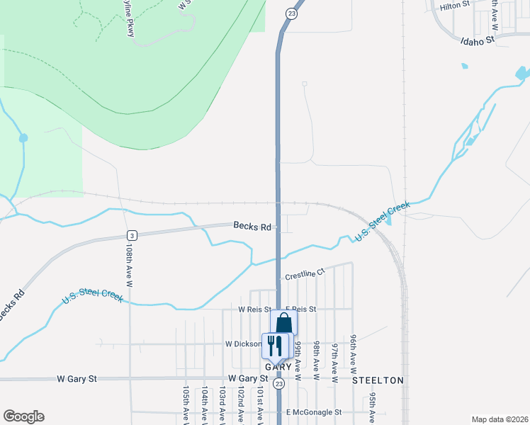 map of restaurants, bars, coffee shops, grocery stores, and more near 1821 Commonwealth Avenue in Duluth