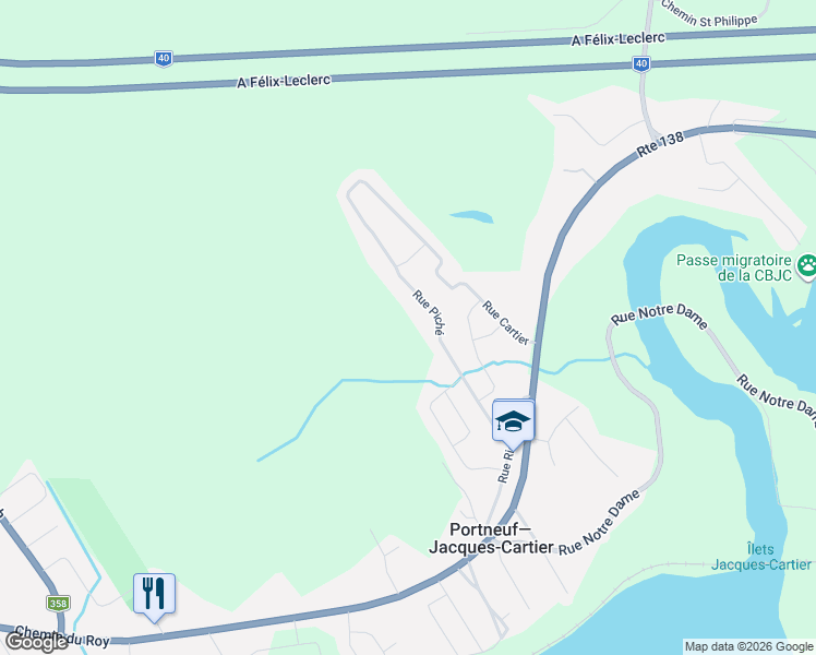 map of restaurants, bars, coffee shops, grocery stores, and more near Rue Richard in Cap-Santé