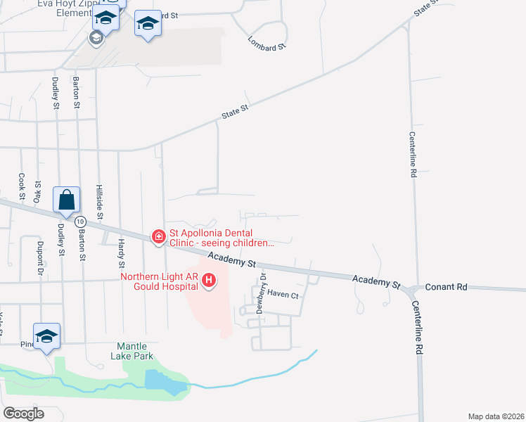 map of restaurants, bars, coffee shops, grocery stores, and more near 20 Strawberry Bank Road in Presque Isle