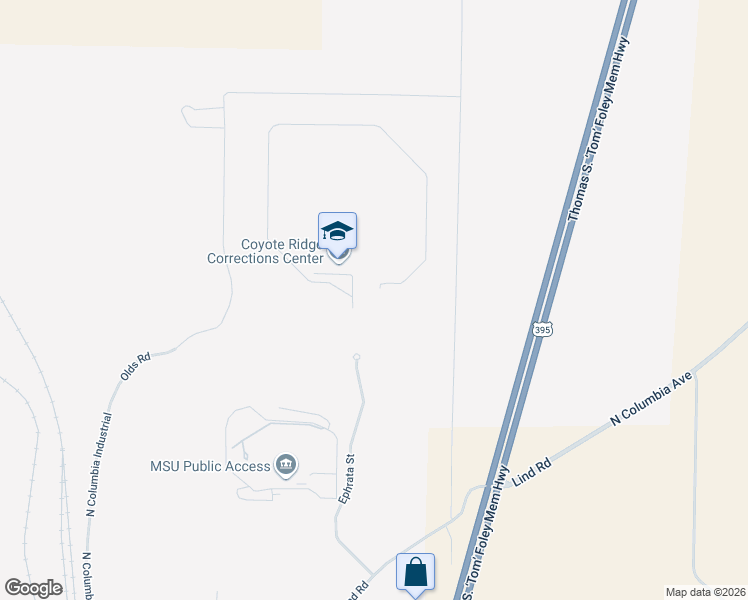 map of restaurants, bars, coffee shops, grocery stores, and more near 1301 North Ephrata Avenue in Connell