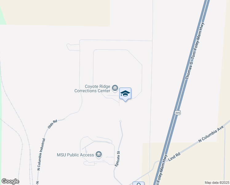 map of restaurants, bars, coffee shops, grocery stores, and more near 1301 North Ephrata Avenue in Connell