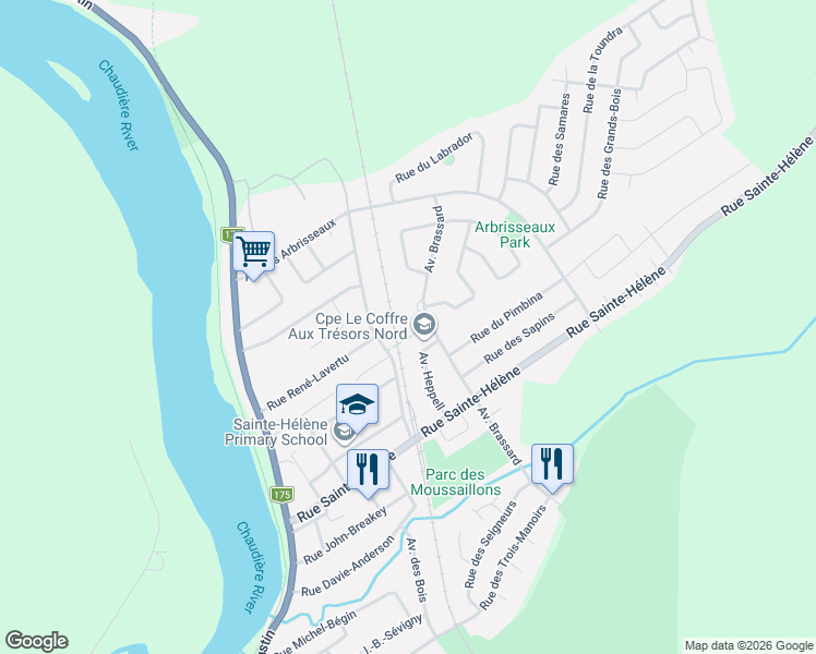 map of restaurants, bars, coffee shops, grocery stores, and more near 32 Rue de la Jardinière in Lã©Vis