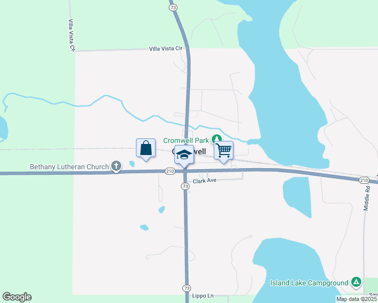 map of restaurants, bars, coffee shops, grocery stores, and more near in Cromwell
