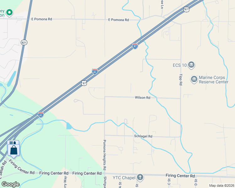 map of restaurants, bars, coffee shops, grocery stores, and more near 91 Wilson Rd in Yakima