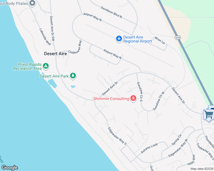 map of restaurants, bars, coffee shops, grocery stores, and more near 102 Golf Court North in Mattawa