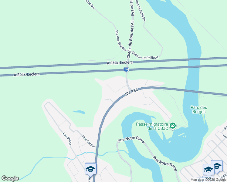 map of restaurants, bars, coffee shops, grocery stores, and more near Rue Hardy in Cap-Santé