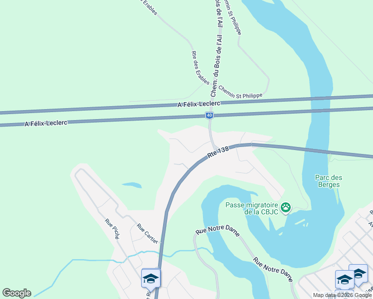 map of restaurants, bars, coffee shops, grocery stores, and more near Rue Hardy in Cap-Santé