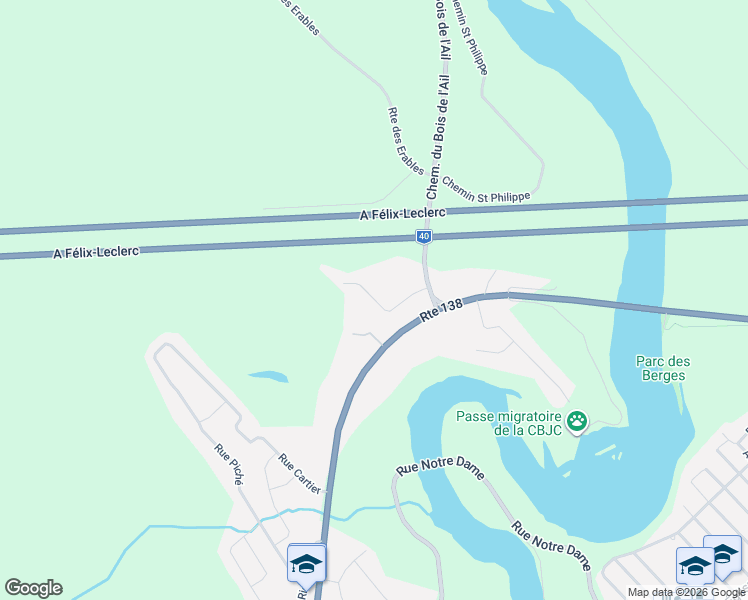 map of restaurants, bars, coffee shops, grocery stores, and more near Rue Hardy in Cap-Santé