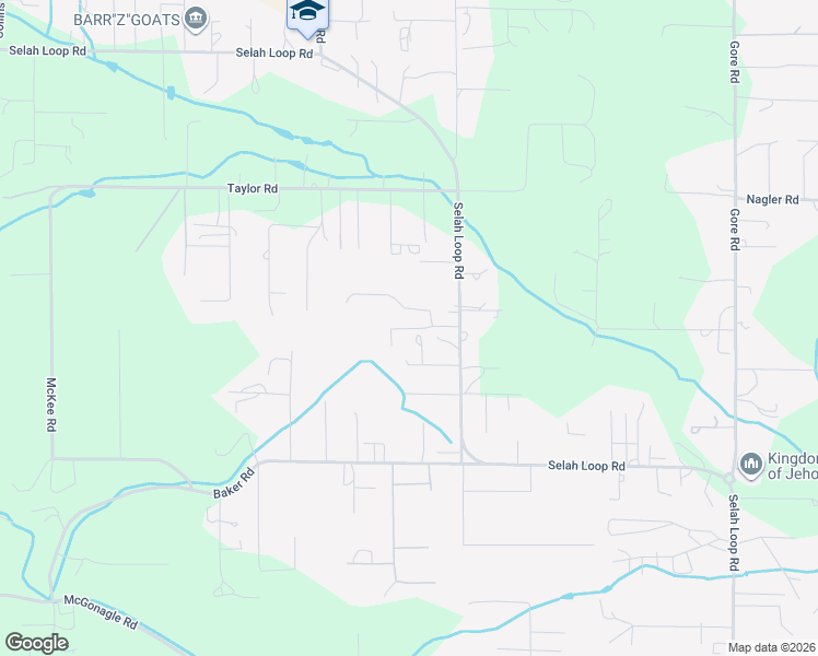 map of restaurants, bars, coffee shops, grocery stores, and more near 2590 Selah Loop Rd in Selah