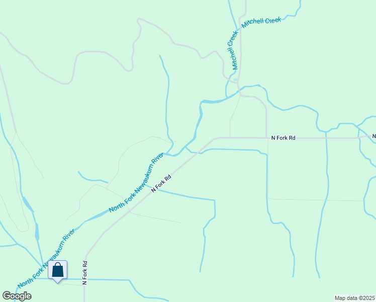 map of restaurants, bars, coffee shops, grocery stores, and more near 1880-2122 North Fork Road in Chehalis