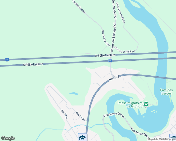 map of restaurants, bars, coffee shops, grocery stores, and more near Rue Hardy in Cap-Santé