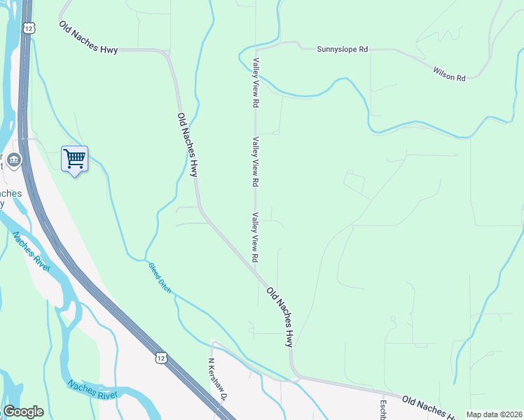 map of restaurants, bars, coffee shops, grocery stores, and more near 2-320 Valley View Road in Yakima