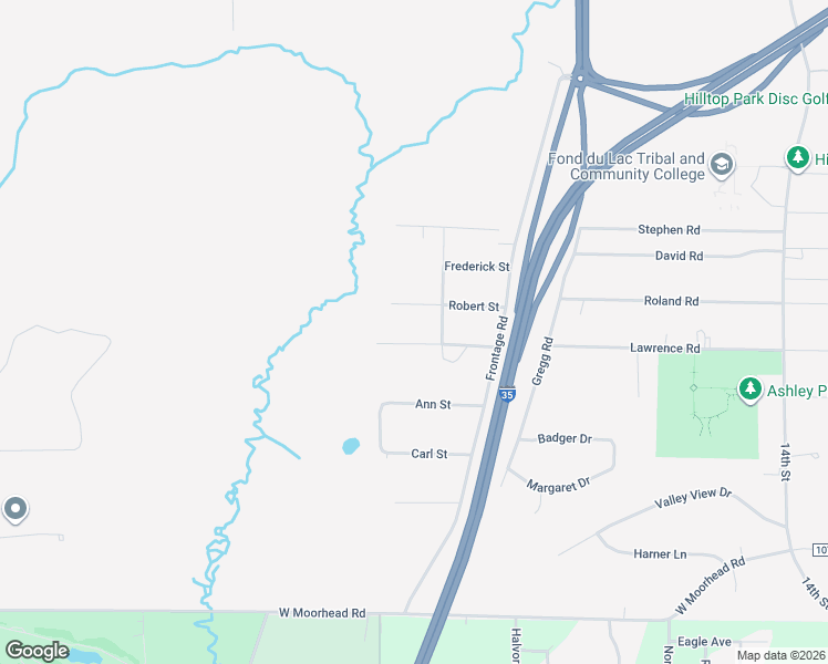 map of restaurants, bars, coffee shops, grocery stores, and more near 1196 Robert Street in Cloquet