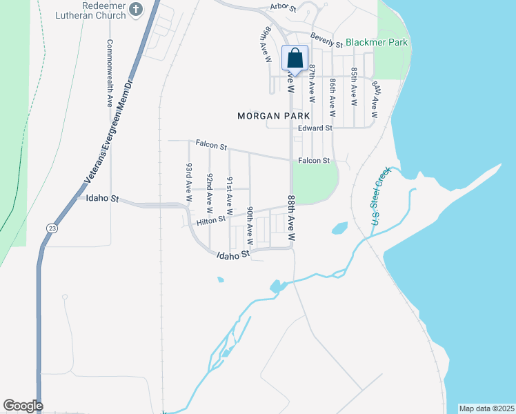 map of restaurants, bars, coffee shops, grocery stores, and more near 8912 Hilton Street in Duluth