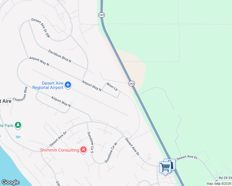 map of restaurants, bars, coffee shops, grocery stores, and more near 454 Airport Way North in Mattawa