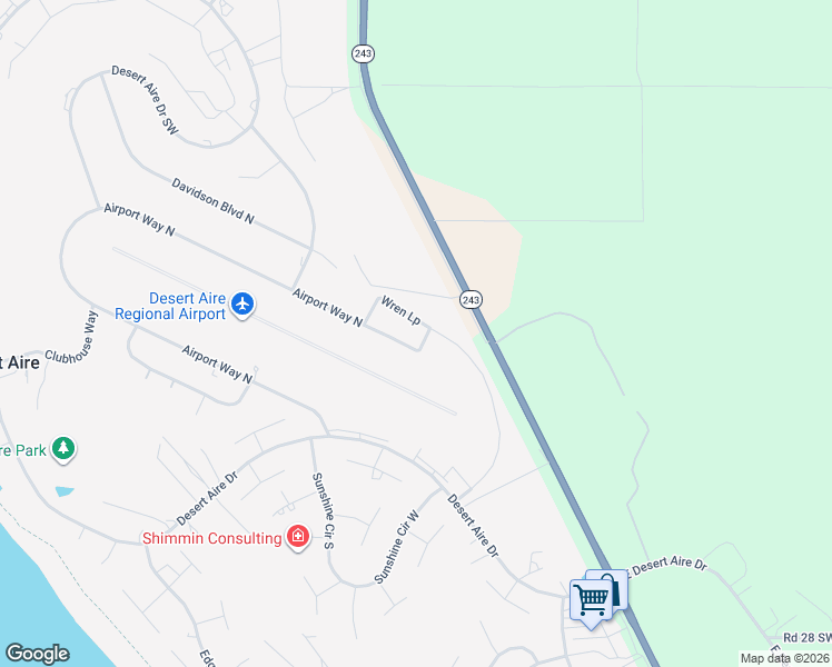 map of restaurants, bars, coffee shops, grocery stores, and more near 454 Airport Way North in Mattawa