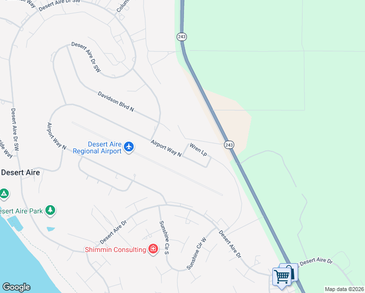 map of restaurants, bars, coffee shops, grocery stores, and more near 448 Airport Way in Mattawa