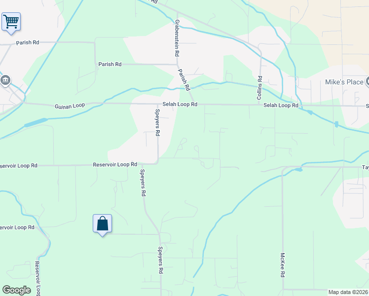 map of restaurants, bars, coffee shops, grocery stores, and more near 61 West Taylor Road in Selah