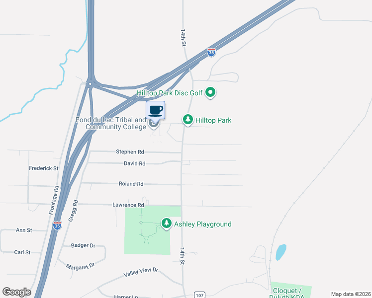map of restaurants, bars, coffee shops, grocery stores, and more near 1430 Kodiak Drive in Carlton