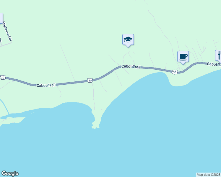 map of restaurants, bars, coffee shops, grocery stores, and more near 36237 Cabot Trail in Ingonish Beach