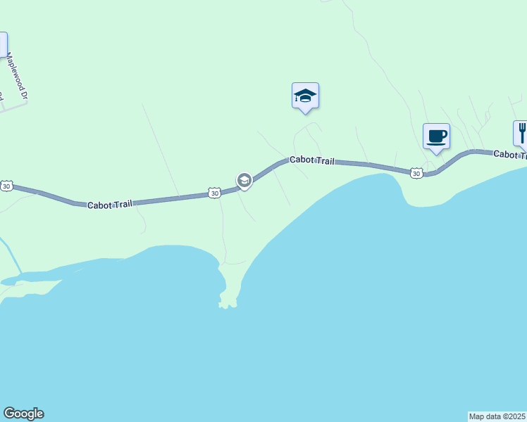 map of restaurants, bars, coffee shops, grocery stores, and more near 36237 Cabot Trail in Ingonish Beach