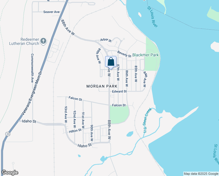 map of restaurants, bars, coffee shops, grocery stores, and more near in Duluth