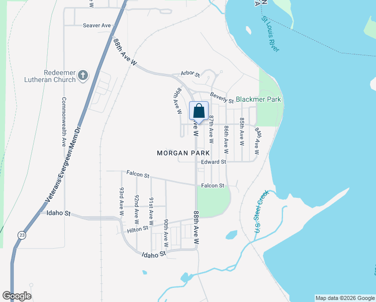 map of restaurants, bars, coffee shops, grocery stores, and more near in Duluth