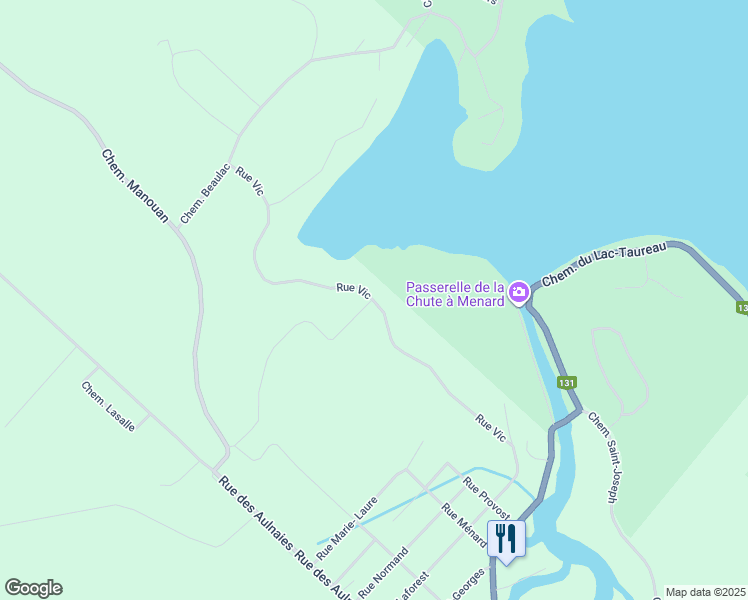 map of restaurants, bars, coffee shops, grocery stores, and more near Rue Vic in Lanaudière