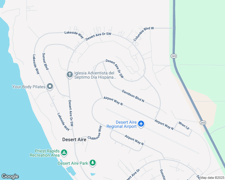 map of restaurants, bars, coffee shops, grocery stores, and more near 313 Davidson Boulevard in Mattawa