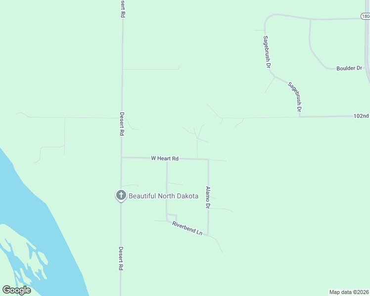 map of restaurants, bars, coffee shops, grocery stores, and more near 4400-4434 West Heart Place in Bismarck