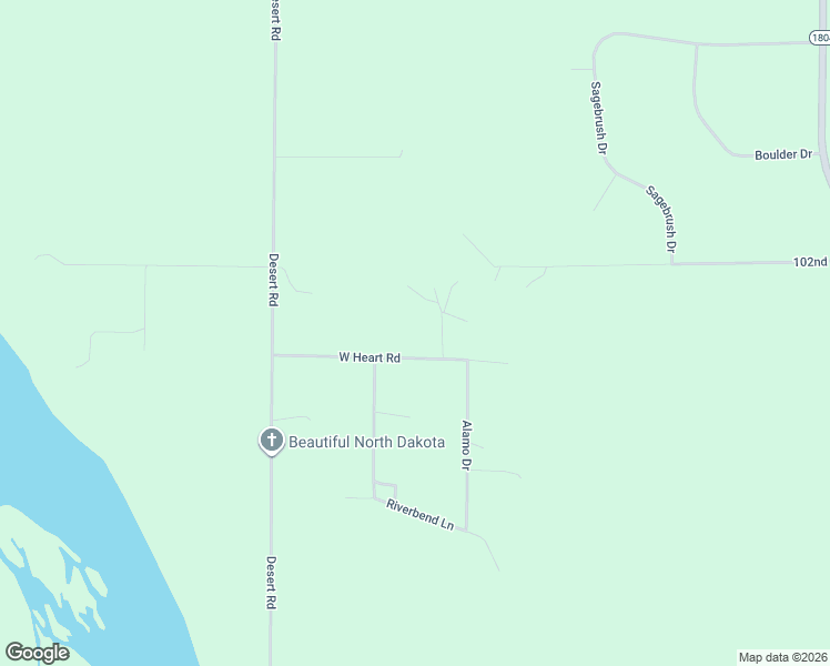 map of restaurants, bars, coffee shops, grocery stores, and more near 4400 West Heart Place in Bismarck