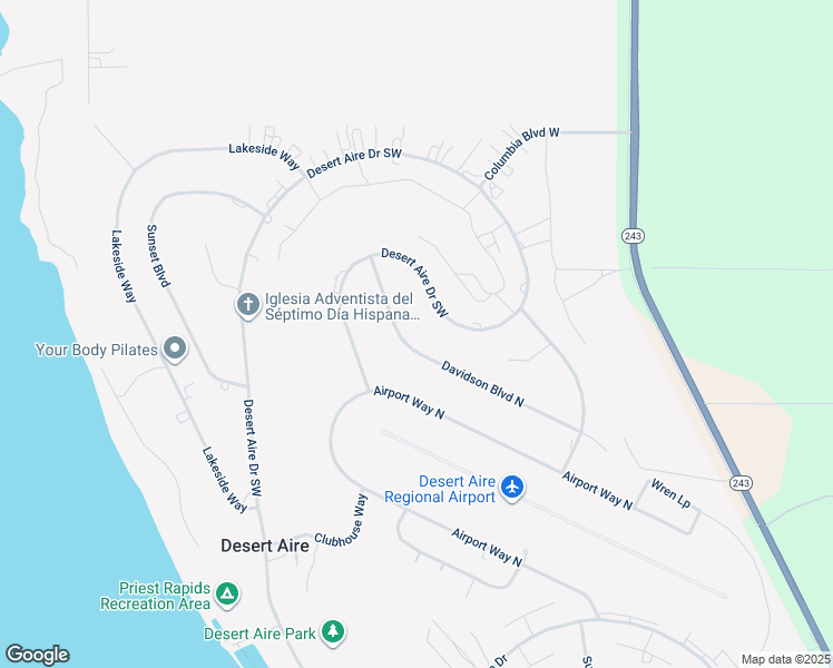 map of restaurants, bars, coffee shops, grocery stores, and more near 313 Davidson Boulevard in Mattawa
