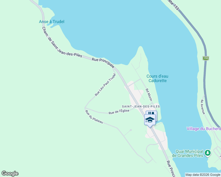 map of restaurants, bars, coffee shops, grocery stores, and more near 122 Chemin de la Montagne in Grandes-Piles